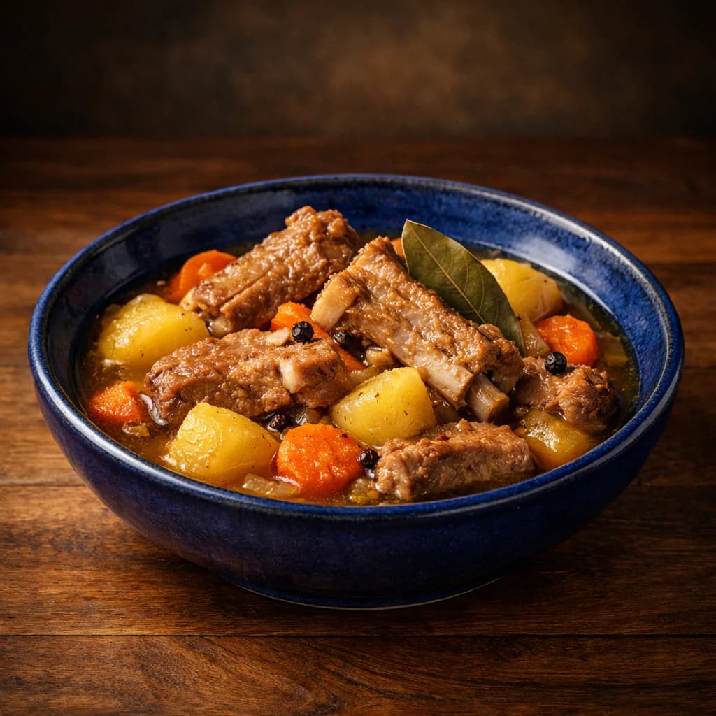 Costillas de cerdo con patatas